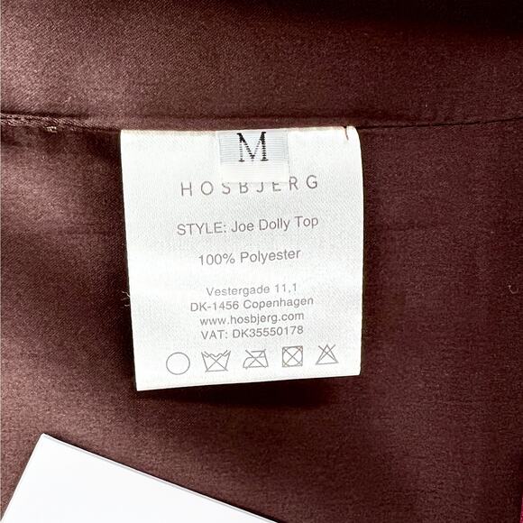 HOSBJERG Joe Dolly Tube Top Womens Medium Burgundy Faux Vegan Leather Strapless - Picture 10 of 11